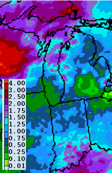Precipitation forecast for Aug. 26 &ndash; Sept. 2.